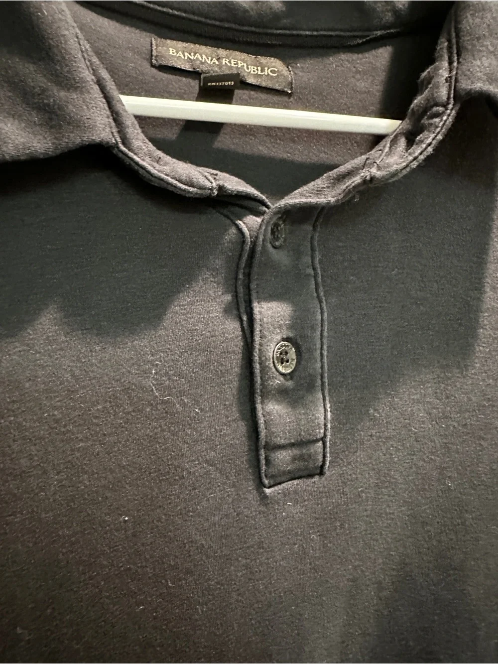 Banana Republic Men's Black Short-Sleeve Polo